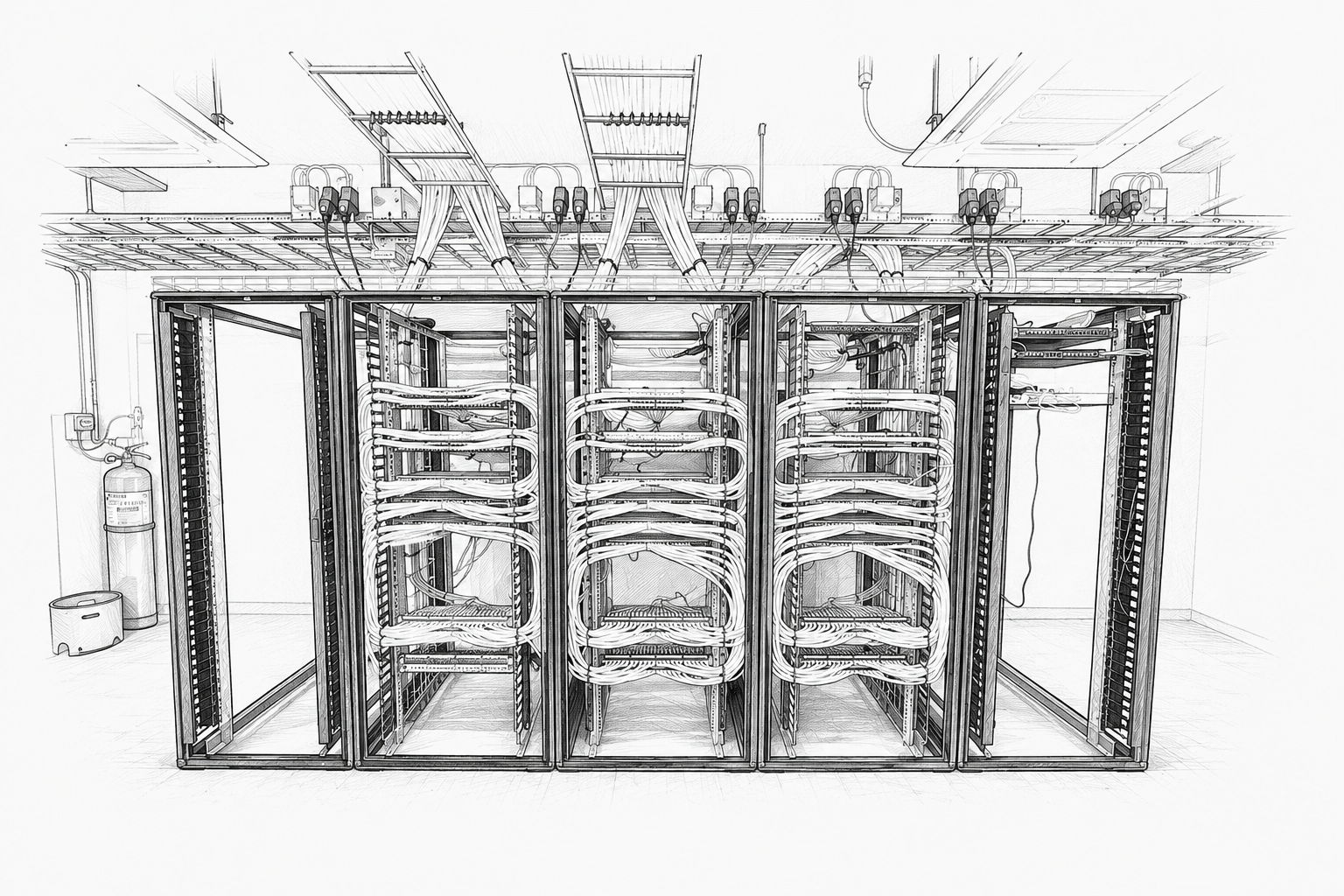 Illustration of an equipment room